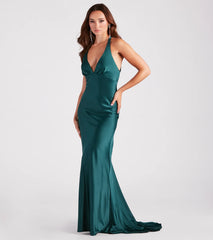Candace Formal Satin Low Back Mermaid Dress