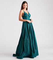 Kiara Glitter A-Line Ball Gown