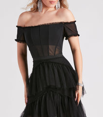Maggie Formal Tiered Tulle Dress