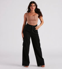 Slither In Style Faux Suede Snake Corset Top