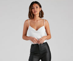Class Act Cowl Neck Cami Top