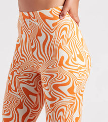 Total Jetsetter Swirl Print Flare Pants