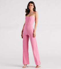 Fit To Perfection Strapless Corset Jumpsuit