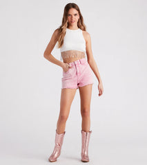 Remy High-Rise Acid-Wash Denim Shorts by Windsor Denim