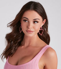 Way To My Heart Rhinestone Hoop Earrings