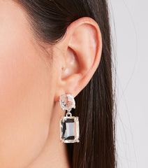 Clearly Glam Rhinestone Earrings