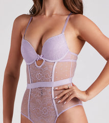 Romance Is Alive Polka Dot Lace Teddy