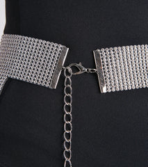 Festival Glam Rhinestone Fringe Belt
