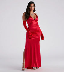 Alluring And Sleek Satin Gloves