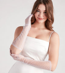 That's So Chic Polka Dot Mesh Gloves