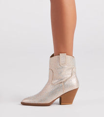 Glitzy Rhinestone Western Booties