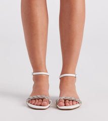 Hint Of Radiance Rhinestone Flat Sandals