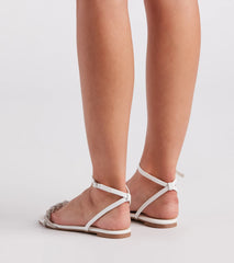 Hint Of Radiance Rhinestone Flat Sandals