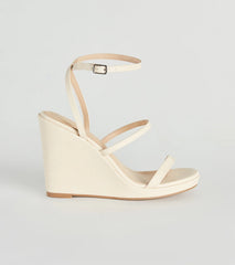 In The Sun Strappy Platform Wedges