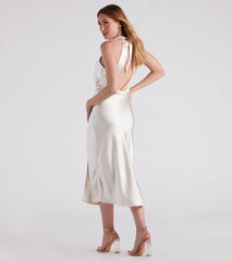 Ingrid Formal Satin Halter Dress