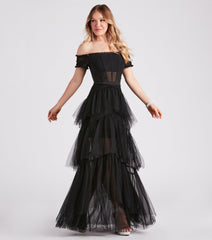 Maggie Formal Tiered Tulle Dress