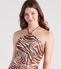 Wild Style Zebra Print Crop Top