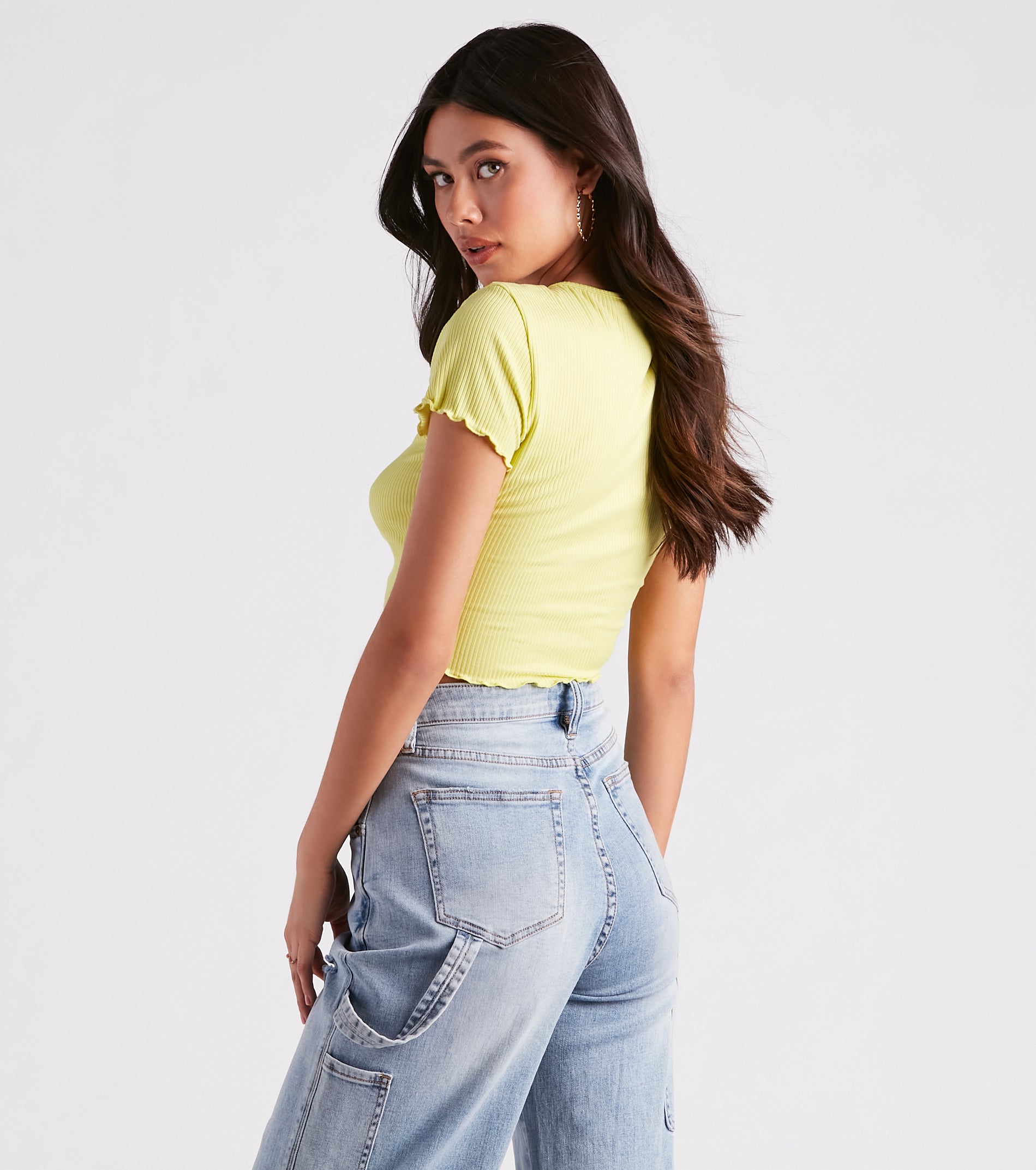 Flirt Factor Cutout Crop Tee