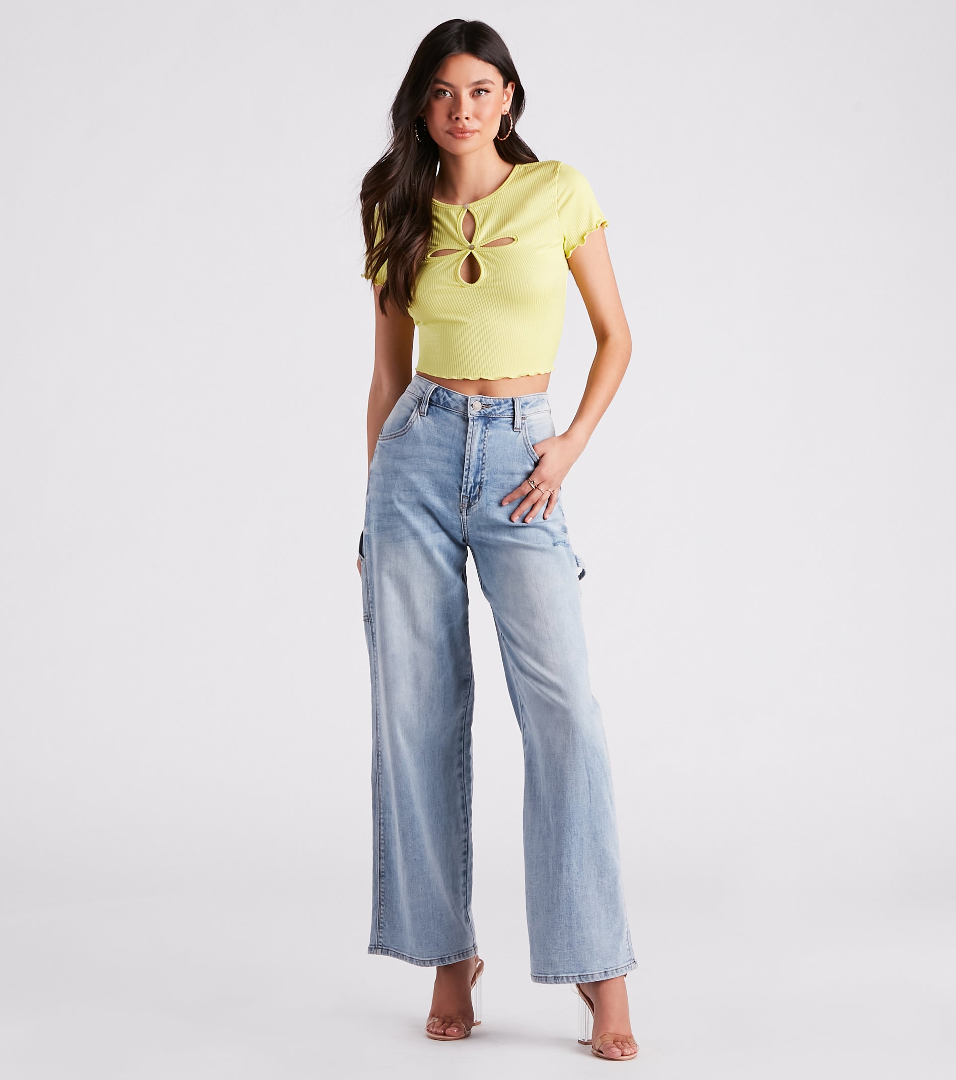 Flirt Factor Cutout Crop Tee