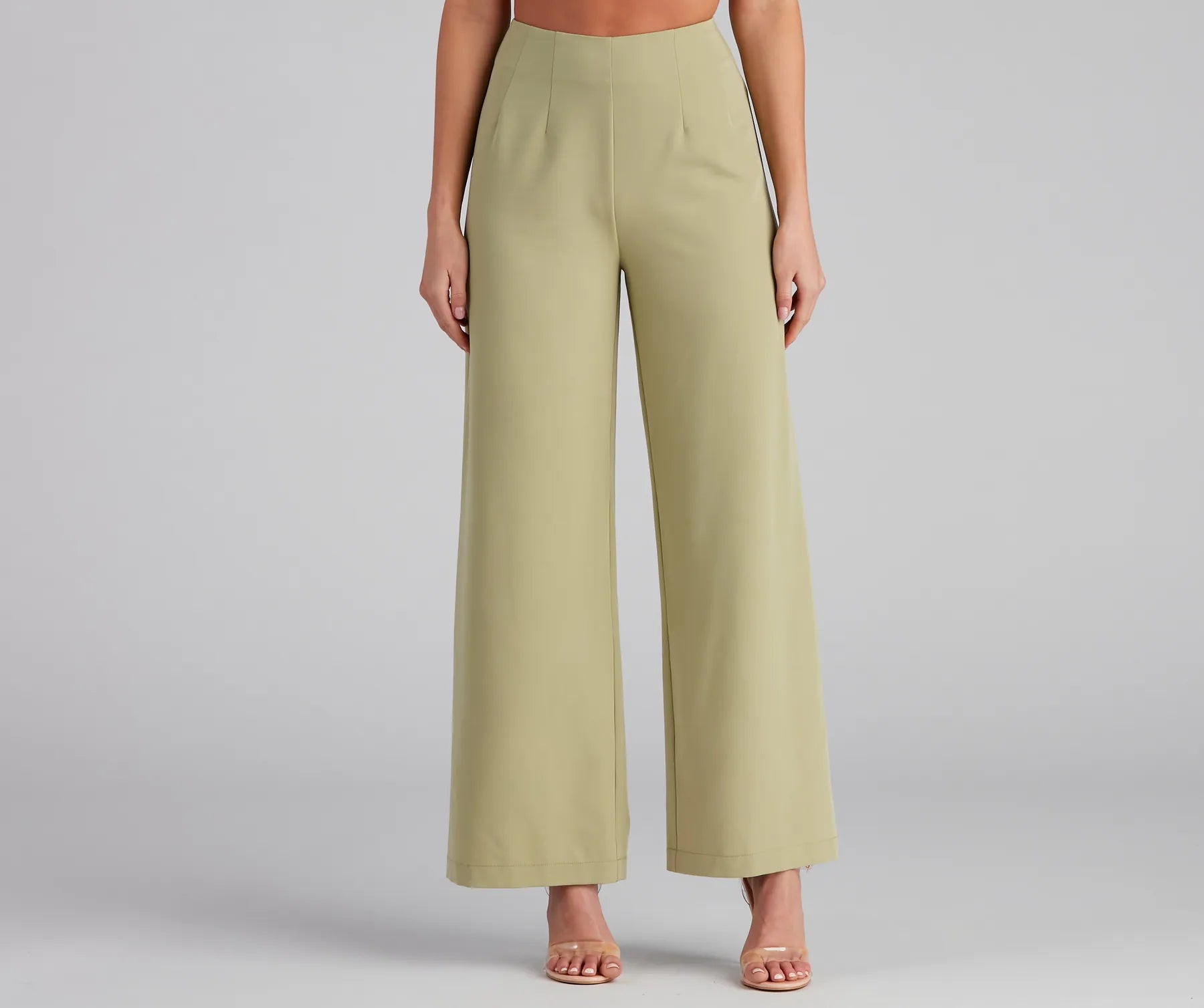 She Means Business Wide-Leg Pants