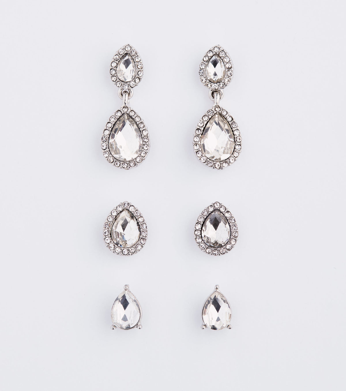 Chic Luxurious Rhinestone Earrings Set