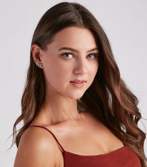 Sparkly Perfection Cubic Zirconia Ear Crawlers