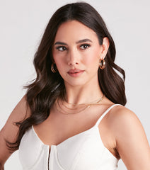 Elevated And Trendy Triple Hoop Earrings
