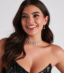 Striking Stunner Choker And Earrings Set