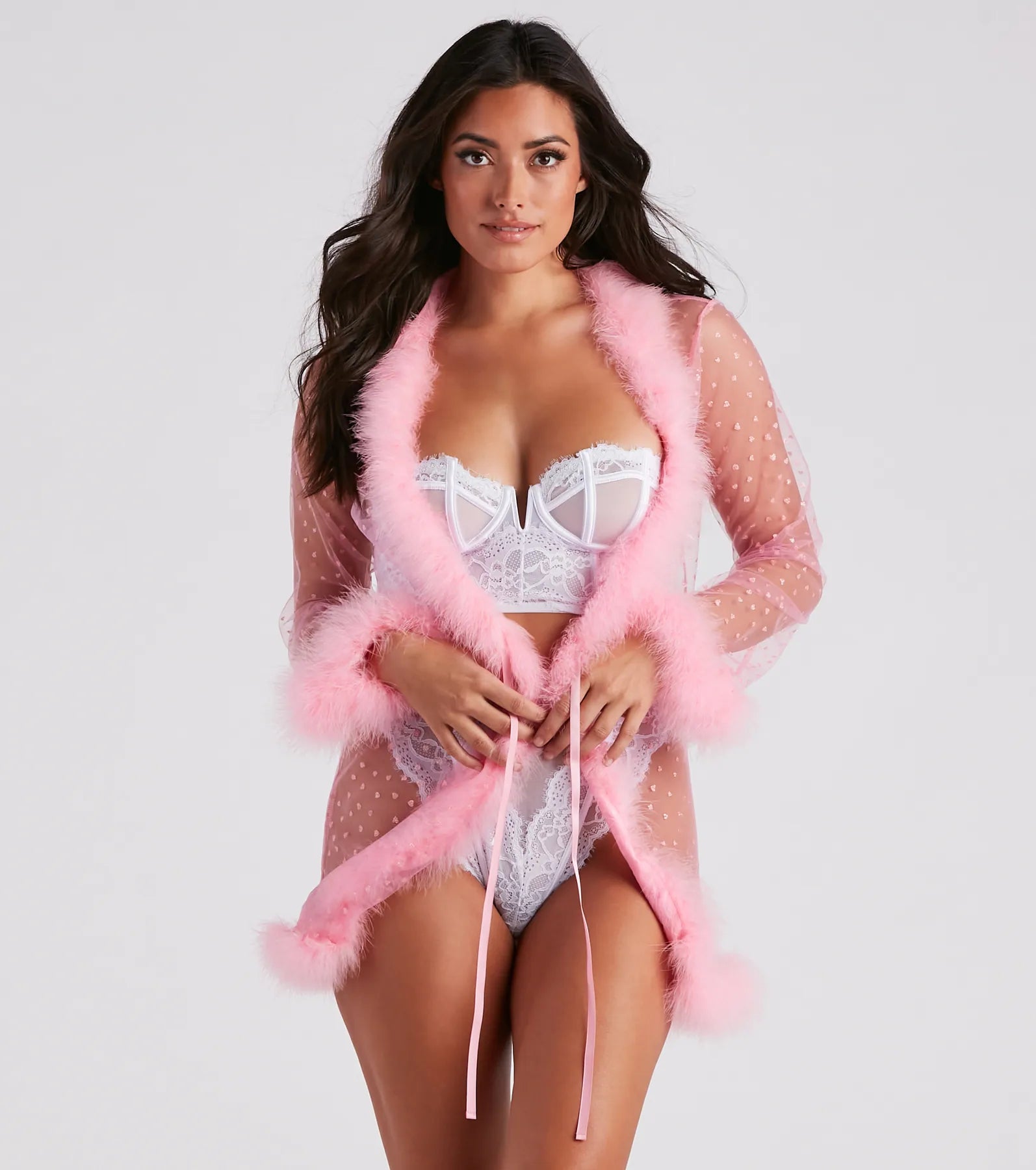 Gorgeous Look Lace Corset And Panty Set