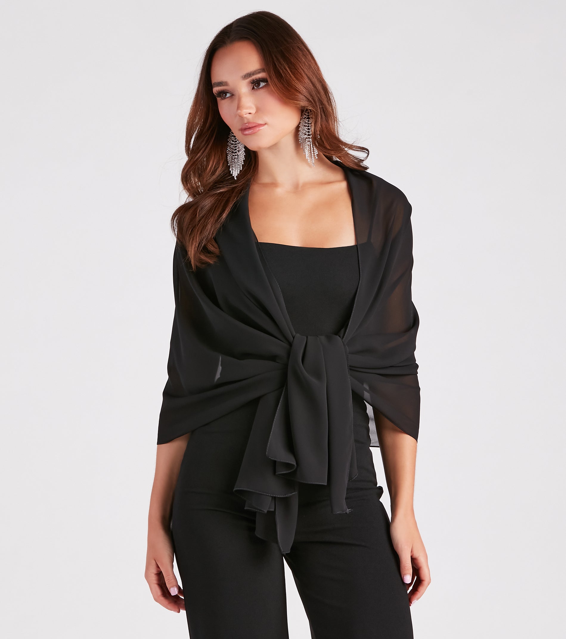 Layer On Classy Mesh Shawl Wrap