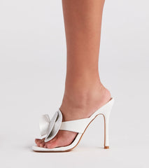 Sweet Beginnings Rhinestone Rosette Mules