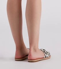 Darling Daisy Floral Print Sandals